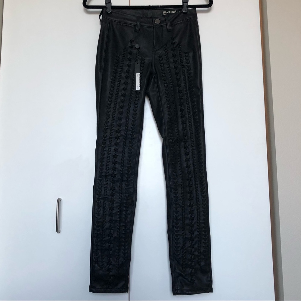 NWT! BlankNYC faux leather with stitching size 24